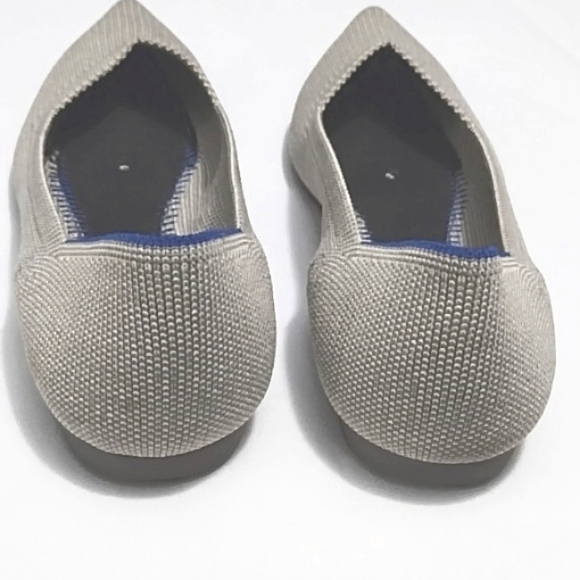 Rothy's knit Point Toe Light Gray Flat Shoes - Picture 4 of 11